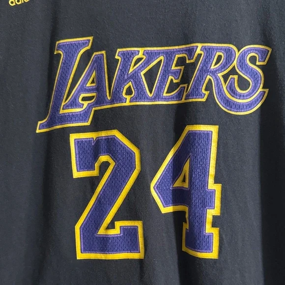Adidas Lakers Black T-Shirt - Picture 2 of 8